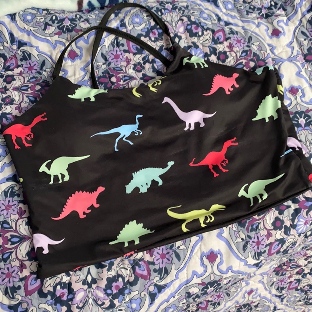 Dinosaur cross back sports bra